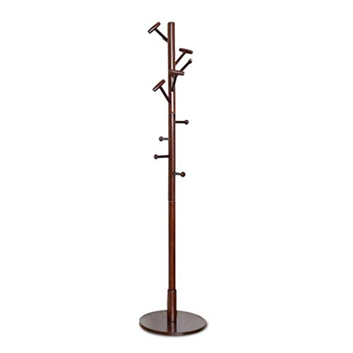 TYBGAU Boutique UK Kleiderständer aus Holz mit stabilem, rundem Sockel, Garderobenständer for Zuhause, Schlafzimmer, Büro, Flur, Eingangsbereich(Bruin) von TYBGAU Boutique UK