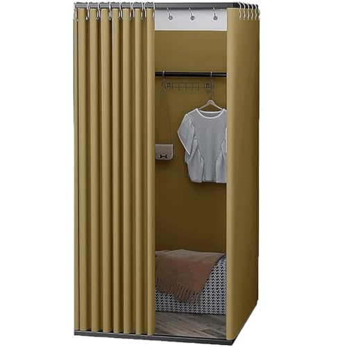 Tragbare Umkleidekabine mit Beschattungsvorhang, Sichtschutz-Umkleideraumteiler for Bekleidungsgeschäfte, einfach zu montieren Umkleideraum(Groen,100x85x200cm) von TYBGAU Boutique UK
