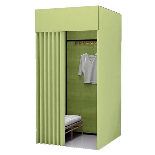 Tragbare Umkleidekabine mit Sonnenschutzvorhang, Sichtschutz-Raumteiler for Bekleidungsgeschäfte und Umkleideräume Umkleideraum(Groen,85x85x200cm) von TYBGAU Boutique UK