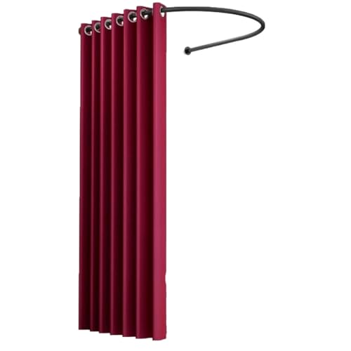 Tragbare Umkleidekabine mit Sonnenschutzvorhang, stabile Umkleidekabine mit Sichtschutz for Bekleidungsgeschäfte und Einkaufszentren, faltbares Design Umkleideraum(Rosso,95 * 95cm) von TYBGAU Boutique UK