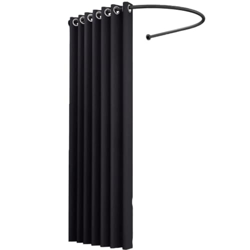Tragbare Umkleidekabine mit Sonnenschutzvorhang, stabile Umkleidekabine mit Sichtschutz for Bekleidungsgeschäfte und Einkaufszentren, faltbares Design Umkleideraum(Svart,80 * 80cm) von TYBGAU Boutique UK