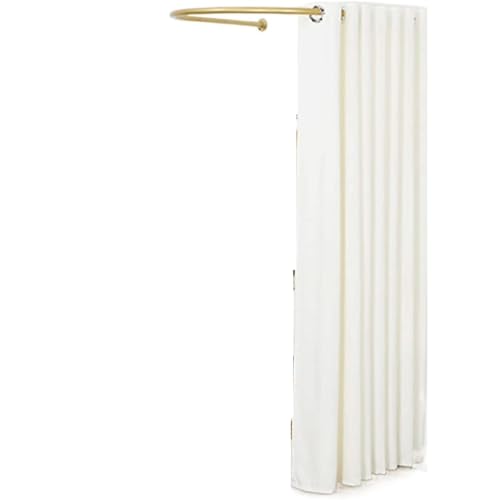 U-förmiger Ankleideraum mit Beschattungsvorhang, Sichtschutz-Umkleideraumteiler for Bekleidungsgeschäfte und gewerbliche Nutzung Umkleideraum(Blanc,80 * 80cm) von TYBGAU Boutique UK