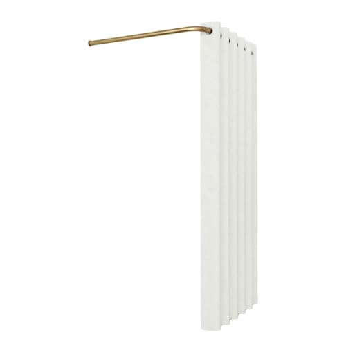 Wandmontiertes Ankleidezimmer in L-FormMit Raffrollo-SetPlatzsparendPrivatsphäre-AnkleidezimmerEinfach zu installieren Umkleideraum(Blanc,80x80x200cm) von TYBGAU Boutique UK