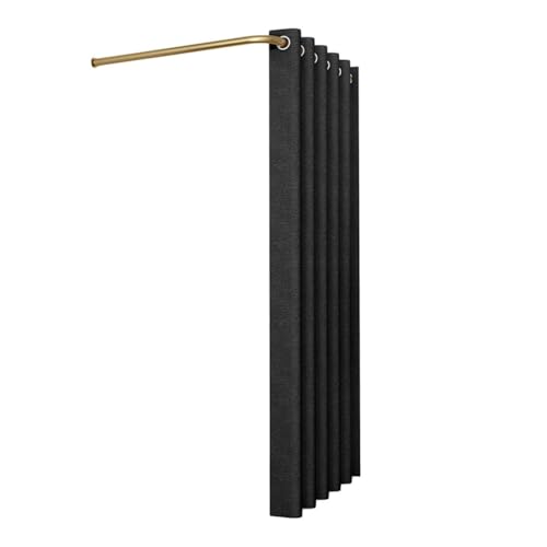 Wandmontiertes Ankleidezimmer in L-FormMit Raffrollo-SetPlatzsparendPrivatsphäre-AnkleidezimmerEinfach zu installieren Umkleideraum(Svart,90x90x200cm) von TYBGAU Boutique UK