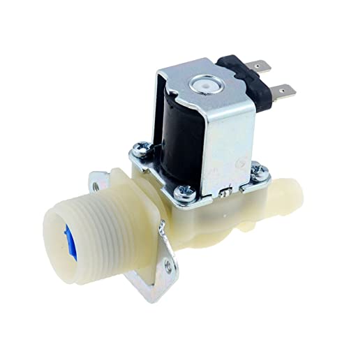 1 STÜCKE 12mm G3/4 Kunststoff-Magnetventil Einlass Füllventil Wasserdurchflussregelung Normalerweise Geschlossen DC12V DC24V DC36V DC48V AC220V(Schwarz) von TYBOPHQJ