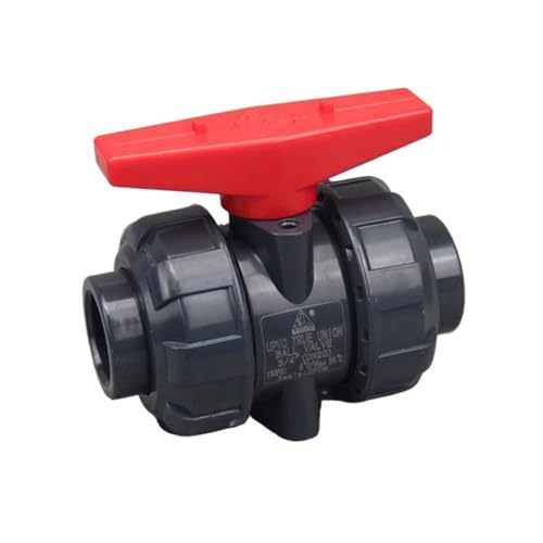 1 stück ID 1/2 "3/4" 1 "1,2" 1,5 "PVC-Kugelhahn Union Ventil PVC-Wasserrohrverbinder Sanitärschlaucharmaturen Rutschverschlussventil(I.D42.16mm) von TYBOPHQJ