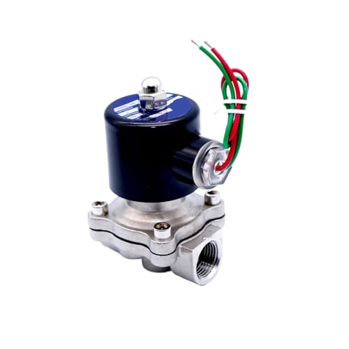 1 x Hochtemperatur-Magnetventil, 3/4 Zoll, 24 V, Edelstahl-Abschaltstruktur und Mitteldruck-G-Gewinde(G-110V AC) von TYBOPHQJ