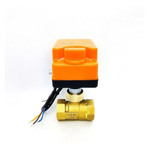 1PCS 3/4 "messing elektrische kugel ventil drei-draht zwei-steuerung zwei-wege elektrische antrieb mit manuelle schalter 220V 24V 12V(DC12V) von TYBOPHQJ