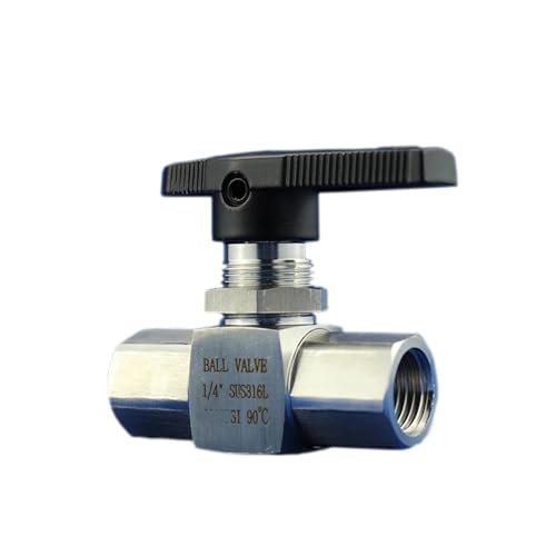 1PCS 316 Edelstahl Innengewinde Kugelhahn Manometerventil Edelstahl Kugelhahn(NPT-6000 PSI) von TYBOPHQJ
