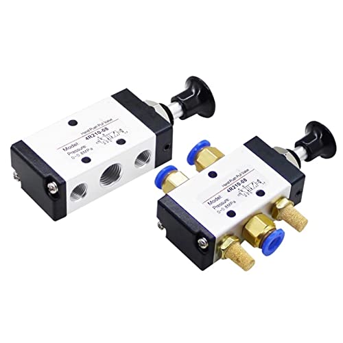 4R210-08 Manuelles Ventil 2-Wege 5-Position Push- und Pull-Pneumatischer Schalter des Wegeventils 1 Stücke(With 8mm Fittings) von TYBOPHQJ