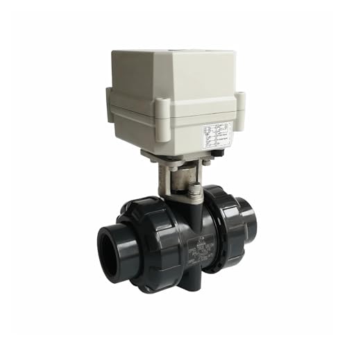 AC110V-230V UPVC DN25 Elektrisch betätigtes Ventil Ventil TF25-P2-C BSP/NPT 1'' Kunststoff-Antriebsventil 10NM Ein/Aus 15 Sek. CE(Npt,AC-CR202) von TYBOPHQJ