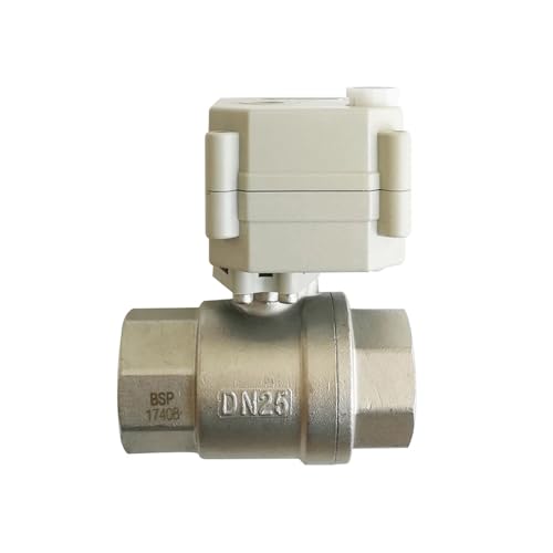 DC12V/24V 2/3/5/7 Drähte Elektrisches Motorventil mit Signalrückmeldung NPT/BSP 1'' Edelstahl DN25 Metallgetriebe(DC24-CR201) von TYBOPHQJ