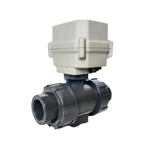 DN25 UPVC True Union Motorventil DC12V ADC24V Motorisiertes Wasserventil kann for die Wasserversorgung von Schwimmbädern verwendet werden(Dc12-cr202,BSP) von TYBOPHQJ