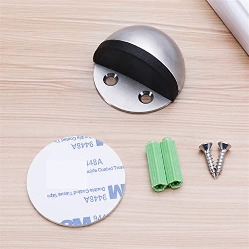 Edelstahl Magnetischer Türstopper Schlagfreier Türstopper Magnetischer Sauggummi Halbkreis-Kollisionstürstopper 1St(Type1-chrome) von TYBOPHQJ