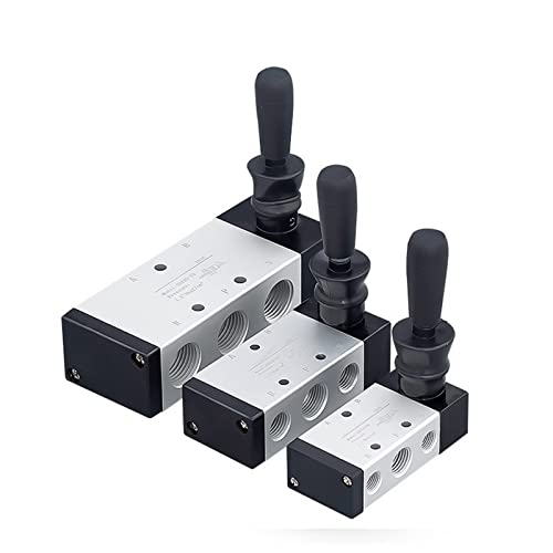 Manueller Griffschlüssel, Luftventilschalter 4H210-08 4H310-10 4H410-15, pneumatische Steuerung, 2 Positionen, 5 Anschlüsse, Umkehrzug, 1/4 Zoll, 1 Stück(4H310-10,Only valve) von TYBOPHQJ