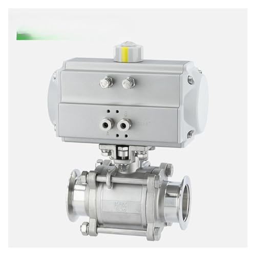 Pneumatisches dreiteiliges Vakuum-Kugelventil aus Edelstahl GUQ-KF Spannfutterklemme Schnalle 16254050Q681F-16P3(KF100) von TYBOPHQJ