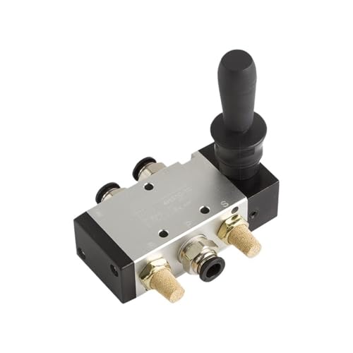 Pneumatisches manuelles Ventil 4H410-15 Zylindersteuerung Umkehrventilschalter 2-Positionen-5-Wege-Handplattenventil(With-10mm-Fitting) von TYBOPHQJ