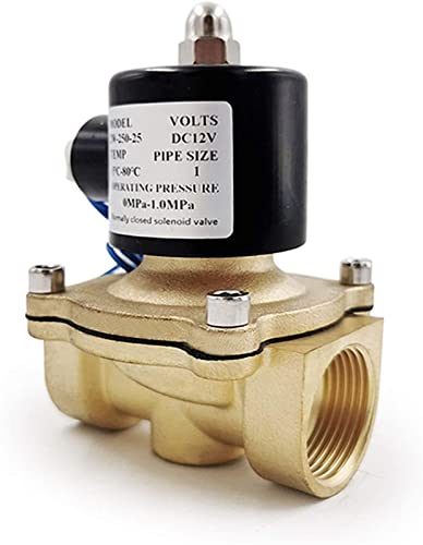 TYBOPHQJ Elektroventil 1/4 3/8 1/2 3/4 1 Zoll DN8 DN10 DN15 DN20 DN25 N/C Pneumatisches Ventil für Wasser, Öl, Luft 12 V/24 V/220 V/110 V Nützlich (5 V, DN25) von TYBOPHQJ