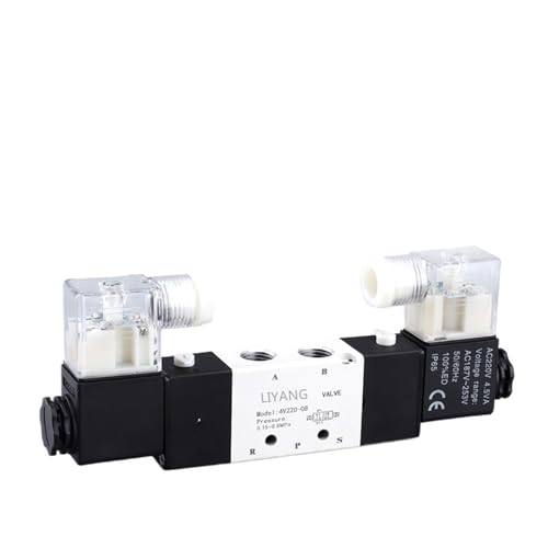 TYBOPHQJ Fünf-Wege und Drei-Positionen-Magnetventil 4V230C-08/4V130-06/4V330-10/4V430C(4V320-10 AC220V) von TYBOPHQJ