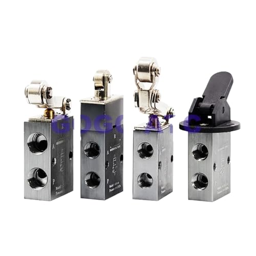 TYBOPHQJ Mechanisches pneumatisches Ventil, Richtventil S3B / S3L / S3R / S3V / S3HS / S3PM / S3PL / S3PF / S3HL-M5-06-08 Pneumatischer Schalter (Blanc) von TYBOPHQJ