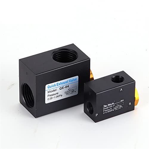 TYBOPHQJ Pneumatischer Luftschlauch Schnellentriegelungsventil Aluminium QE-01/QE-02/QE-03/QE-04 1 Stück (Qe-03 6 mm Joint) von TYBOPHQJ
