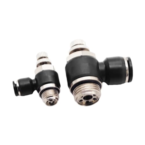 TYBOPHQJ SL4 6 8 10 12 mm Pneumatischer Schnellanschluss Gewinde M5 G 1/8 "1/4" 3/8 "1/2" Drosselventil Luftgeschwindigkeitsregler (Sl4-g02) von TYBOPHQJ