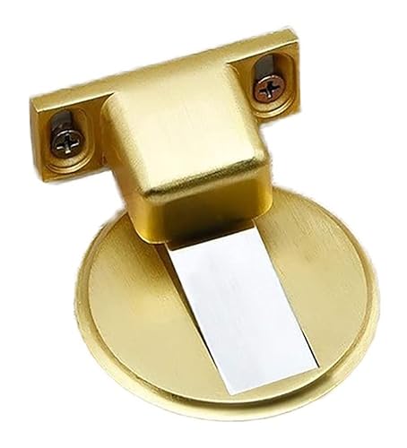 Türstopper Elektromagnetischer Türstopper, magnetischer Türstopper aus Edelstahl, Türstopper for versteckte Böden(Brushed Gold) von TYBOPHQJ