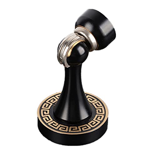 Türstopper Türstopper, winddichter Türstopper aus Messing, starker magnetischer Türstopper aus massivem Holz for den Innenbereich, schwarz von TYBOPHQJ