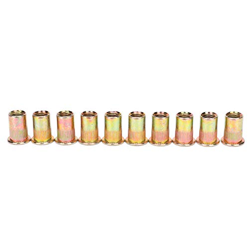 TYCIONG 100 Pcs M10 Nietmutkit Rivnut Set Nutsert Pack Kohlenstoffstahl Zinkplattiert -resistent mit Transparenten Aufbewahrungsbox für Metallplatten Rohre Automobilmöbelbaugruppe TYCIONG 100 Pcs M10 Nietmutkit Rivnut Set Nutsert Pack Kohlenstoffstahl Zinkplattiert -resistent mit Transparenten Aufbewahrungsbox für Metallplatten Rohre Automobilmöbelbaugruppe von TYCIONG