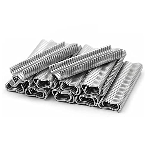 TYCIONG 2400pcs M Drahtschnallen M Form Nägel Metallkäfig -Clips für Hähnchenpackstierkäfigreparaturen mit Geringem Kohlenstoffstahl Haltbarer Beweis von TYCIONG