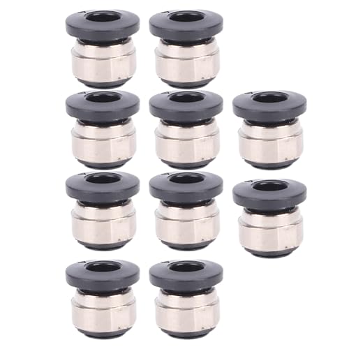 TYCIONG 3D -Drucker PTFE -Einlassrohr Pneumatischer Stecker 10pcs Edelstahl -Filamenteinlassanschläge Einfach zu Installieren Ersetzen Sie mit Wärmeabweis für Labor X1 X1e P1p P1s von TYCIONG