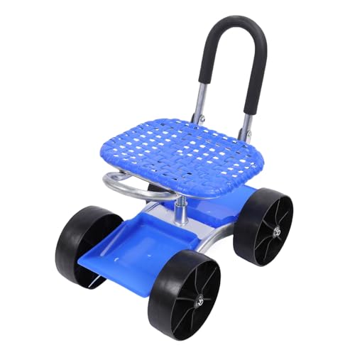 TYCIONG Gartensitzwagen Rolling Arbeitssitzhocker mit 360 Grad Rotatable Height Verstellbare Explosionssichere Reifen für Gartenpflanzung Graben von TYCIONG