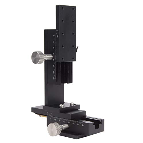 TYCIONG Manuelle Verschiebungsplattform Manuelle Trimmplattform Einstellbare XZ Gear Guide High Genauigkeit Hebedose 40x90 Mm mit Schwalbenschwanz -Rillenhandbuch R Eckschutz füR von TYCIONG