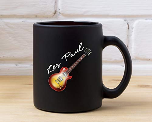 TYCLTY Les Paul Tasse Gibson Music Legend E-Gitarre Gibson Geschenk Kaffee oder Tee Keramik Schwarz Tassen 325 ml BZ305 von TYCLTY