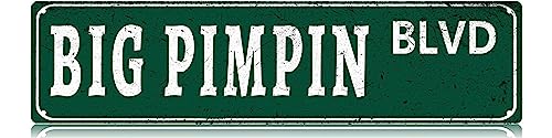 TYCLTY Metall-Blechschild Big Pimpin BLVD Straßenschilder, Straßenschilder, 40,6 x 10,2 cm TYCLTY Metall-Blechschild Big Pimpin BLVD Straßenschilder, Straßenschilder, 40,6 x 10,2 cm von TYCLTY