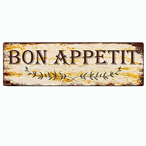 TYCLTY Metallschild Blechschild Bon Appe Lustige Metallschilder Vintage Schild Retro Blechschilder Aluminium Metallschild für Schlafzimmer Küche Garten Wand Bab Club Kaffee Hängeschild TYCLTY Metallschild Blechschild Bon Appe Lustige Metallschilder Vintage Schild Retro Blechschilder Aluminium Metallschild für Schlafzimmer Küche Garten Wand Bab Club Kaffee Hängeschild von TYCLTY