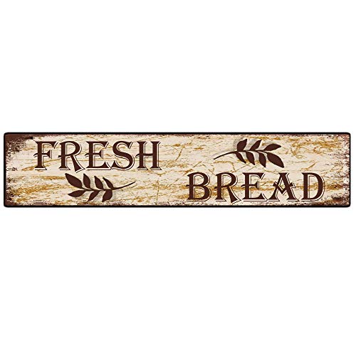 TYCLTY Metallschild Blechschild "Fresh Bread" Retro, lustige Metallschilder, Vintage-Schild, Retro-Blechschilder, Aluminium-Metallschild für Schlafzimmer, Küche, Garten, Wand, Bab Club, Kaffee TYCLTY Metallschild Blechschild "Fresh Bread" Retro, lustige Metallschilder, Vintage-Schild, Retro-Blechschilder, Aluminium-Metallschild für Schlafzimmer, Küche, Garten, Wand, Bab Club, Kaffee von TYCLTY
