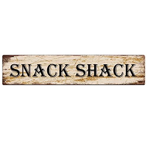 TYCLTY Metallschild "Snack Shack", Vintage-Schilder, Retro-Blechschilder, Kunstschild, Aluminiumschild für Schlafzimmer, Küche, Garten, Wand, Pub, Club, Kaffee, zum Aufhängen, Dekoration, 10,2 x 40,6 TYCLTY Metallschild "Snack Shack", Vintage-Schilder, Retro-Blechschilder, Kunstschild, Aluminiumschild für Schlafzimmer, Küche, Garten, Wand, Pub, Club, Kaffee, zum Aufhängen, Dekoration, 10,2 x 40,6 von TYCLTY