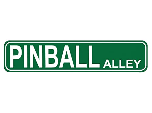 TYCLTY Pinball Alley Straßenschild, hochwertiges Metallschild, Pinball-Gassenschild für Bauernhaus, Garage, Wanddekoration, Blechschild, 40,6 x 10,2 cm TYCLTY Pinball Alley Straßenschild, hochwertiges Metallschild, Pinball-Gassenschild für Bauernhaus, Garage, Wanddekoration, Blechschild, 40,6 x 10,2 cm von TYCLTY