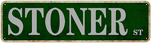TYCLTY Stoner Straßenschild Raumdekoration Poster Retro Outdoor Dekoration Straße Blechschild Wandkunst Avenue Metallschild Vintage Metallposter für Männerhöhle Bar Pub Cafe Home Wanddekoration 40,6 x TYCLTY Stoner Straßenschild Raumdekoration Poster Retro Outdoor Dekoration Straße Blechschild Wandkunst Avenue Metallschild Vintage Metallposter für Männerhöhle Bar Pub Cafe Home Wanddekoration 40,6 x von TYCLTY