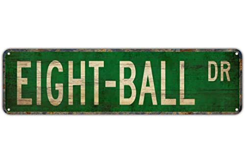 TYCLTY Straßenschild Acht-Ball Acht-Ball Schild Eight-Ball Fan Queue Sport Straßenschild Aluminium Metall Schild Rustikales Blechschild Retro Wanddekoration 10 x 40 cm TYCLTY Straßenschild Acht-Ball Acht-Ball Schild Eight-Ball Fan Queue Sport Straßenschild Aluminium Metall Schild Rustikales Blechschild Retro Wanddekoration 10 x 40 cm von TYCLTY
