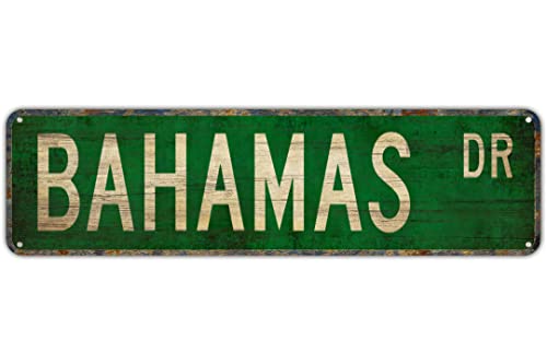 TYCLTY Straßenschild Bahamas Schild Bahamas Geschenk Bahamas Andenken Bahamas Wand Hinterhof Bar Wanddekoration Rustikales Wohnen Blechschild Wanddekoration 40,6 x 10,2 cm TYCLTY Straßenschild Bahamas Schild Bahamas Geschenk Bahamas Andenken Bahamas Wand Hinterhof Bar Wanddekoration Rustikales Wohnen Blechschild Wanddekoration 40,6 x 10,2 cm von TYCLTY