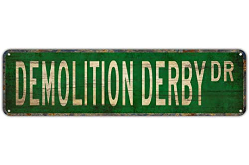 TYCLTY Straßenschild Demolition Derby Demolition Derby Schild Demolition Derby Fan Hinterhof Bar Wanddekoration Rustikal Living Blechschild Wanddekoration 40,6 x 10,2 cm TYCLTY Straßenschild Demolition Derby Demolition Derby Schild Demolition Derby Fan Hinterhof Bar Wanddekoration Rustikal Living Blechschild Wanddekoration 40,6 x 10,2 cm von TYCLTY