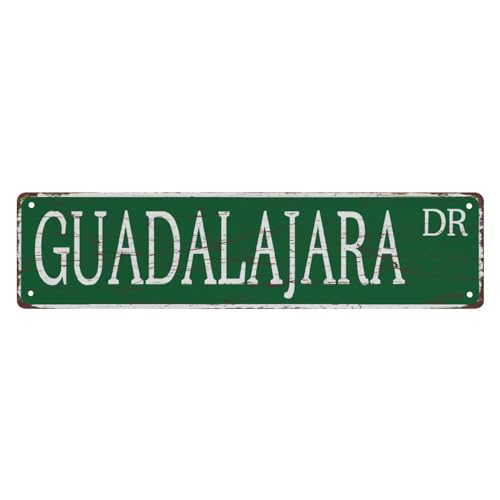 TYCLTY Straßenschild Guadalajara Dr. Vintage Metallschild Retro Metallschild Bar Pub Poster Wandkunst Dekor Blechschild 10 x 40 cm TYCLTY Straßenschild Guadalajara Dr. Vintage Metallschild Retro Metallschild Bar Pub Poster Wandkunst Dekor Blechschild 10 x 40 cm von TYCLTY