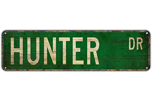 TYCLTY Straßenschild Hunter Hunter Schild Hunter Fan Hunter Dekor Kind Geschenk Straßenschild Aluminium Metall Schild Rustikales Blechschild Retro Wanddekoration 10 x 40 cm TYCLTY Straßenschild Hunter Hunter Schild Hunter Fan Hunter Dekor Kind Geschenk Straßenschild Aluminium Metall Schild Rustikales Blechschild Retro Wanddekoration 10 x 40 cm von TYCLTY