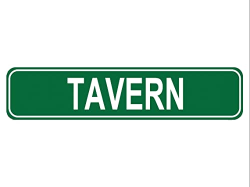 TYCLTY Tavern Straßenschild, hochwertiges Metallschild, Tavernenschild, Neuheit Schild für Bauernhaus, Garage, Wanddekoration, Blechschild, 40,6 x 10,2 cm TYCLTY Tavern Straßenschild, hochwertiges Metallschild, Tavernenschild, Neuheit Schild für Bauernhaus, Garage, Wanddekoration, Blechschild, 40,6 x 10,2 cm von TYCLTY
