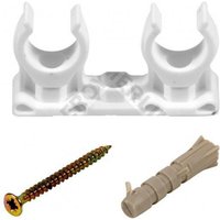 Doppelhalter für 20 mm Rohr - 5er Set Doppelhalter für 20 mm Rohr - 5er Set von TYCNER