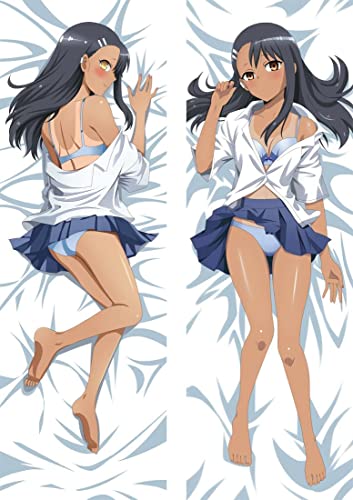 Für Don't Toy with Me,Miss Nagatoro Body Kissenbezug Kissenhülle,Anime Pillowcase Doppelseitige Umarmungskissen Bezug,Anime Doppelseitige Muster Kissenbezug Körper Umarmungskissen Kissenbezug von TYDEEY