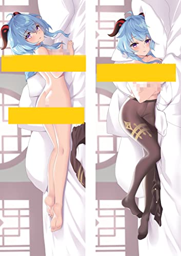 Für Genshin Impact Ganyu Body Kissenbezug Kissenhülle,Anime Pillowcase Doppelseitige Umarmungskissen Bezug,Anime Doppelseitige Muster Kissenbezug Körper Umarmungskissen Kissenbezug von TYDEEY