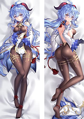 Für Genshin Impact Ganyu Body Kissenbezug Kissenhülle,Anime Pillowcase Doppelseitige Umarmungskissen Bezug,Anime Doppelseitige Muster Kissenbezug Körper Umarmungskissen Kissenbezug von TYDEEY